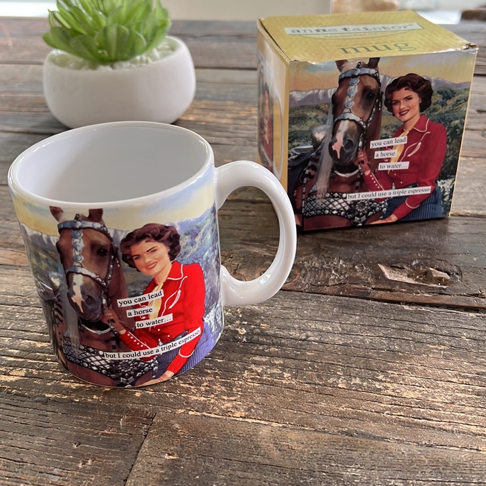 ANNE TAINTOR funny mug - Horse - NEW IN BOX
